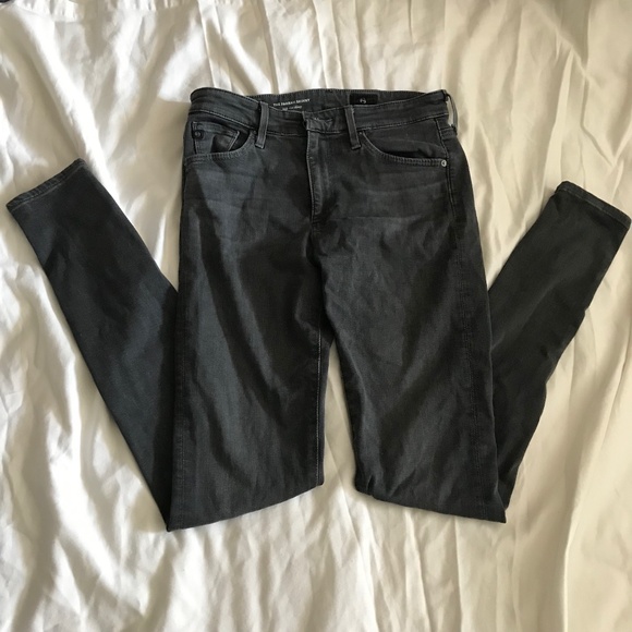 EUC size 26 (fit 27 too) Grey stretchy comfy The Farrah Skinny jeans - Picture 1 of 7